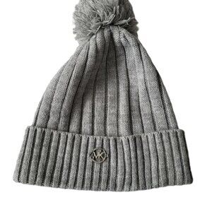 MICHAEL Michael Kors Grey Toque with Pom Pom